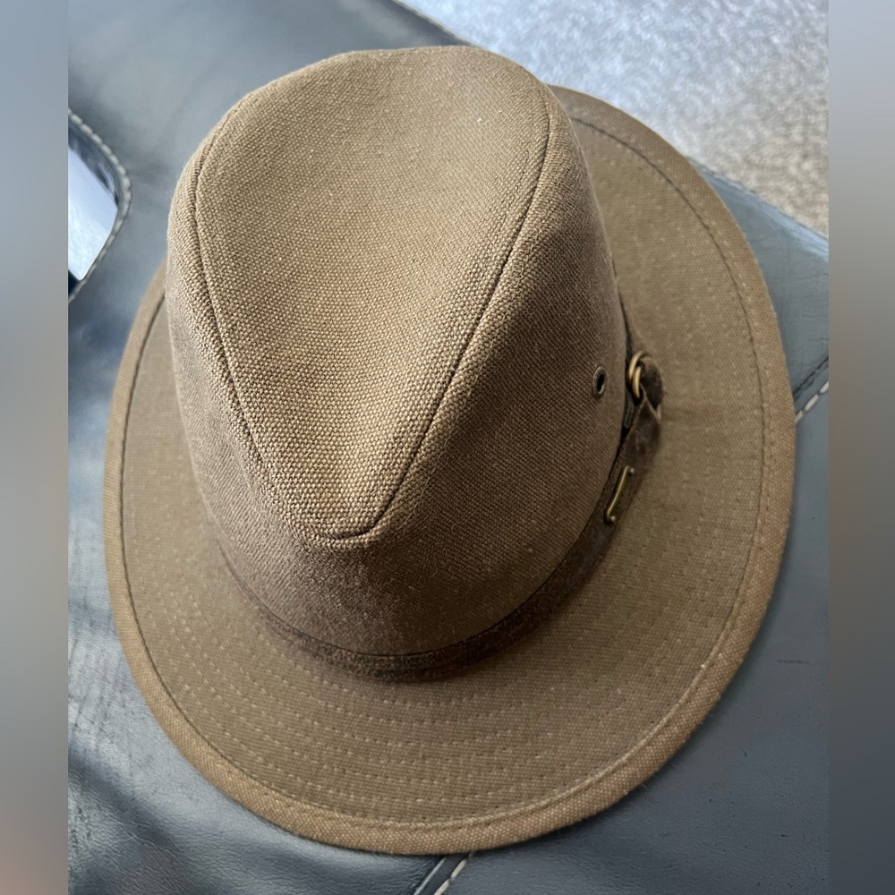 Stetson Brown Canvas Fedora Hat for Men